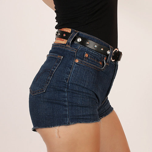 Metal & Gem Studded Belt (Black)