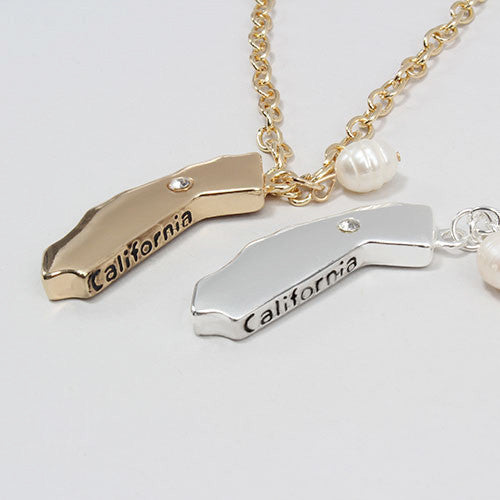 Shiny California State Necklace