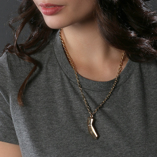 Shiny California State Necklace