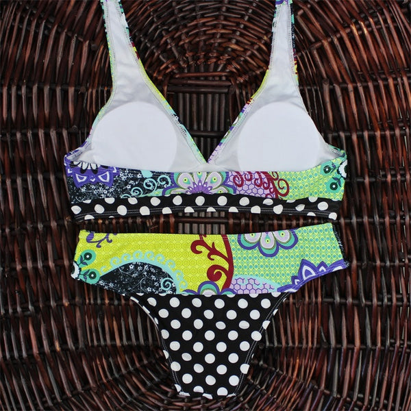 New Floral Tie Die Bikini Women Swimwear