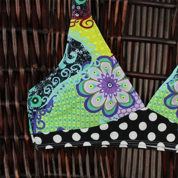 New Floral Tie Die Bikini Women Swimwear