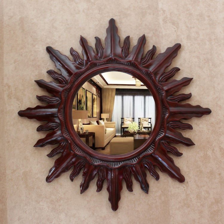 Round Resin Framed Mirror