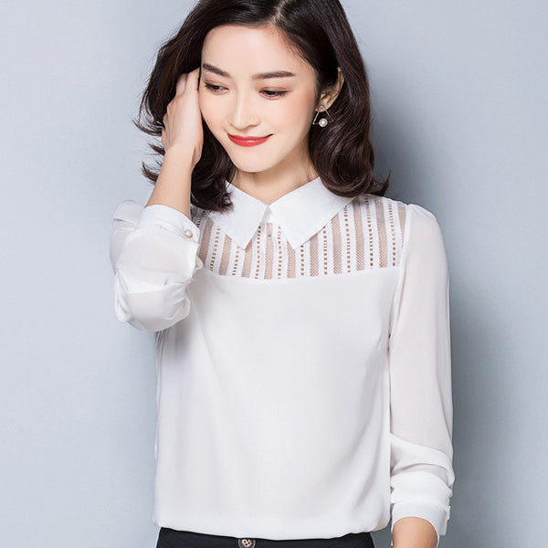 Work Office Turn-down Collar Long Sleeve