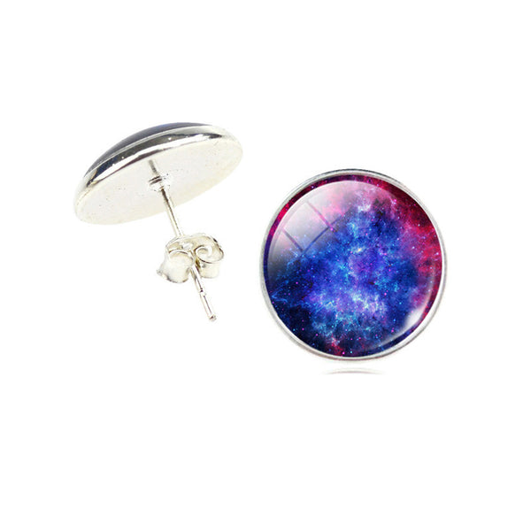 Galaxy Cabochon Earrings