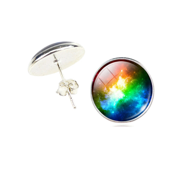 Galaxy Cabochon Earrings