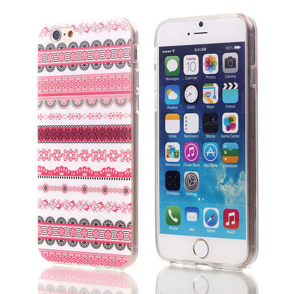 Pink Striped TPU Case For Apple iPhone 6 6S