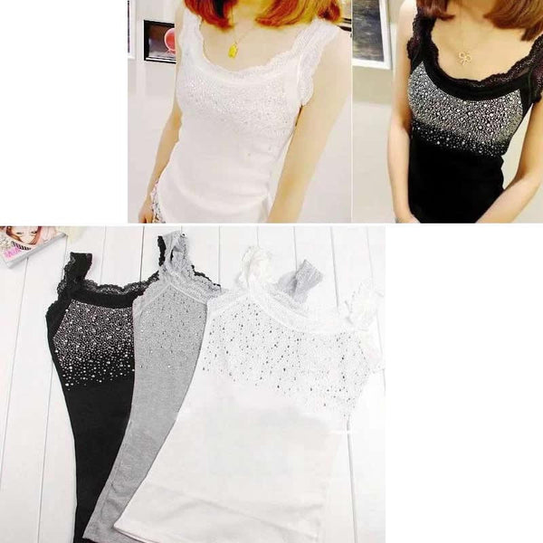 Sequin Lace Tank Top