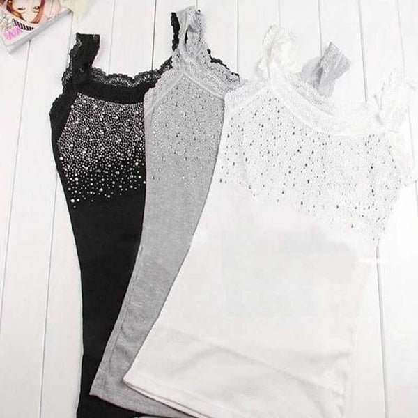 Sequin Lace Tank Top
