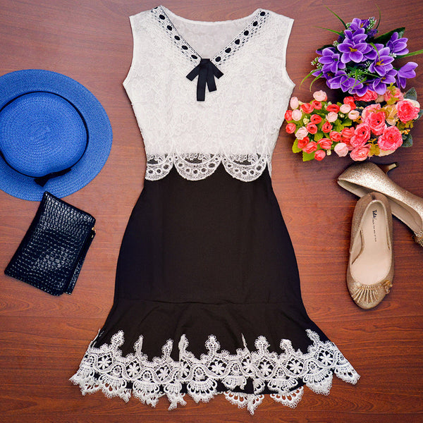 de renda senhoras sem mangas vestidos