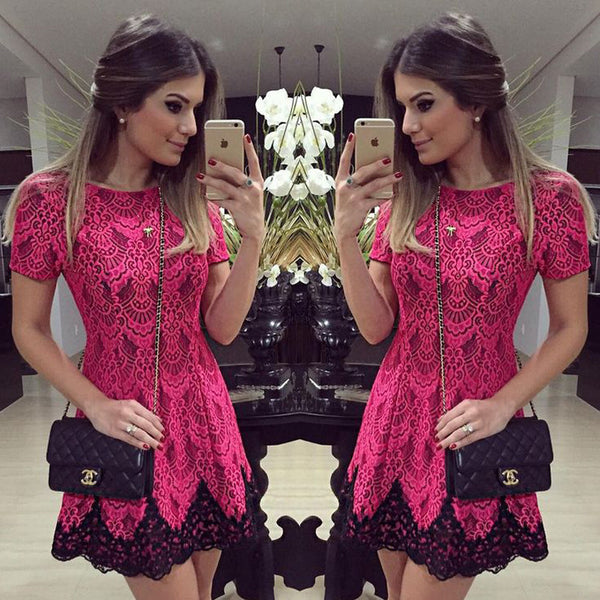 sexy scava fuori lace abiti casual manica lunga mini dess