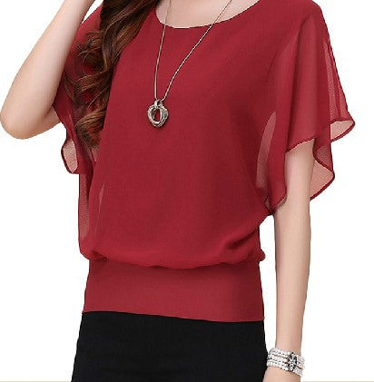 Short Sleeve Casual Shirt Black White Red Blue