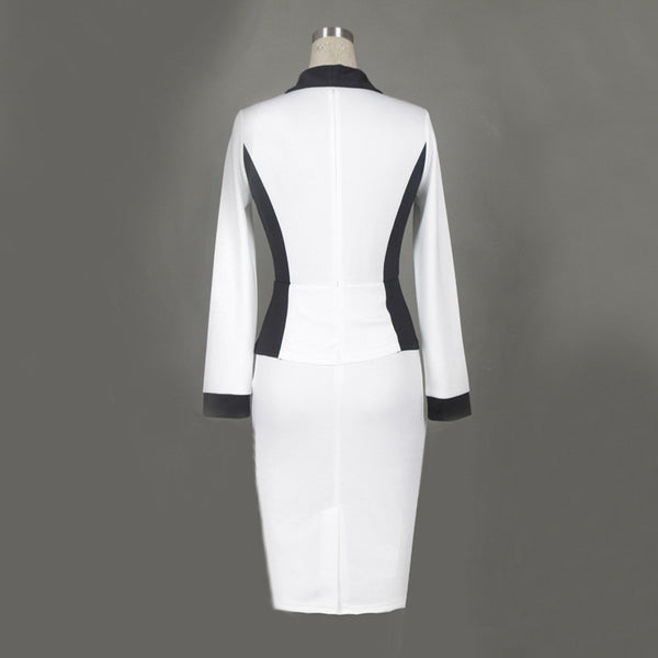 Formal trabalho de escritório vestido de malha das