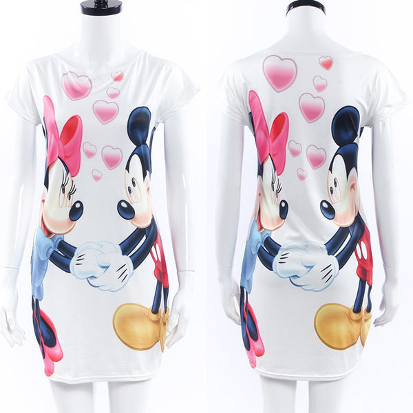 Vestidos de 2016 desenhos animados impressão