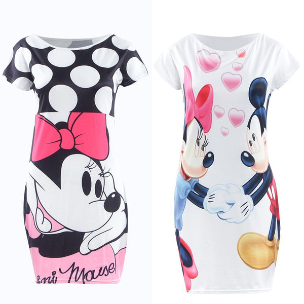 Vestidos de 2016 desenhos animados impressão