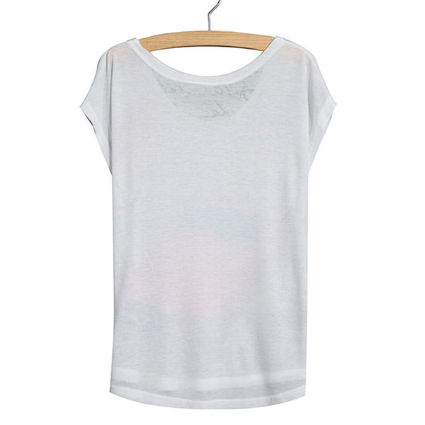 Sleeve Ladies Red Bus Printed Women Top T Shirt