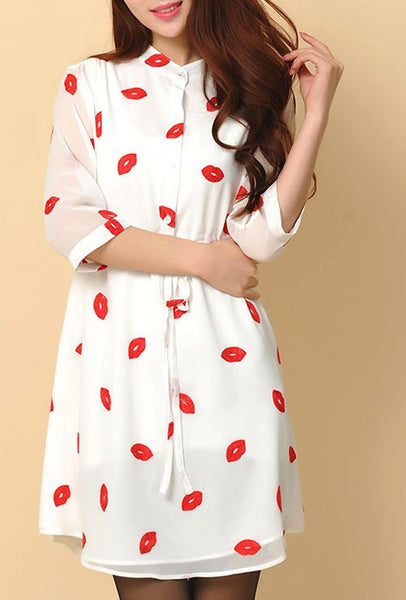 mulheres vestido de Chiffon com faixas