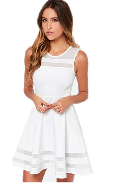 mulheres vestido branco de Chiffon Vestidos de festa