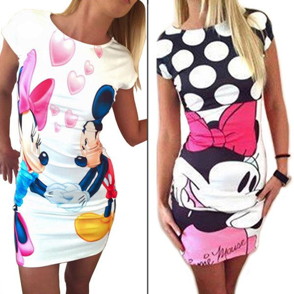 Vestidos de 2016 desenhos animados impressão