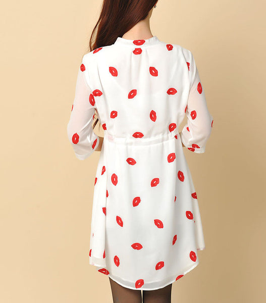 mulheres vestido de Chiffon com faixas