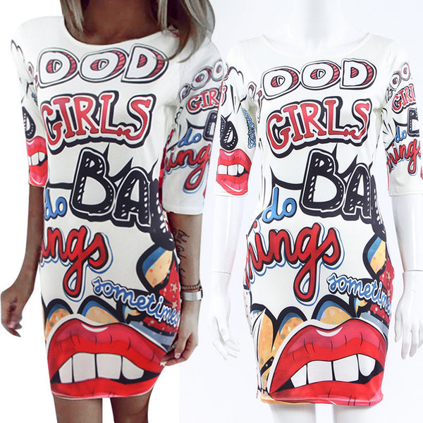 Vestidos de 2016 desenhos animados impressão