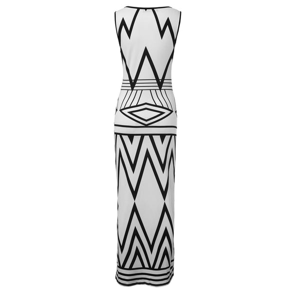 Mulheres geométrica imprimir Maxi vestido
