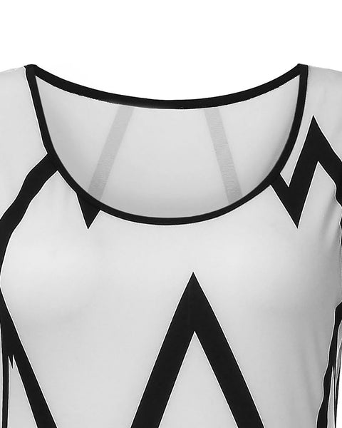 Mulheres geométrica imprimir Maxi vestido