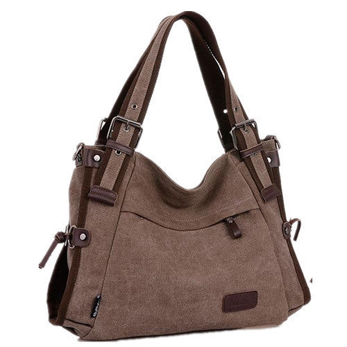Multicolor Canvas Shoulder Bag