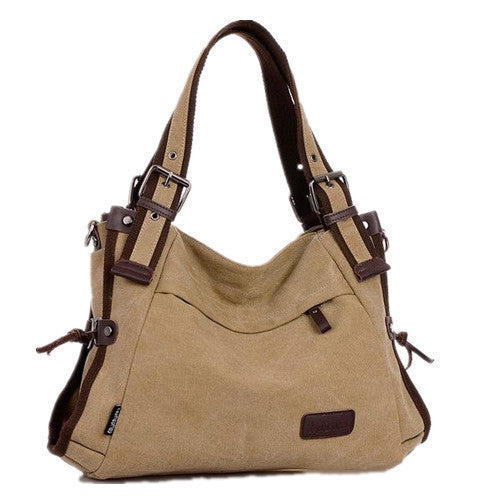 Multicolor Canvas Shoulder Bag