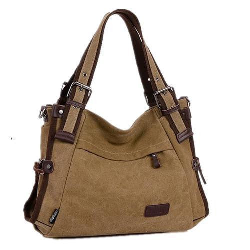 Multicolor Canvas Shoulder Bag