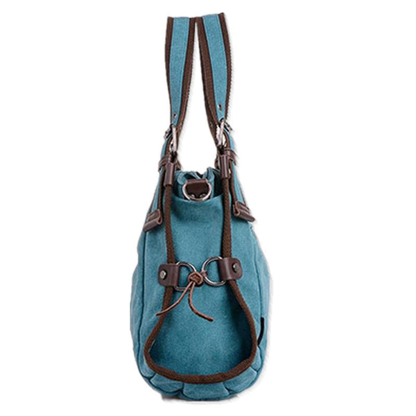 Multicolor Canvas Shoulder Bag