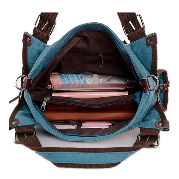 Multicolor Canvas Shoulder Bag