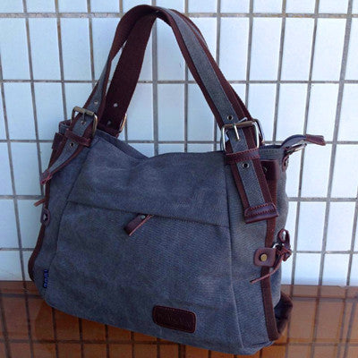 Multicolor Canvas Shoulder Bag
