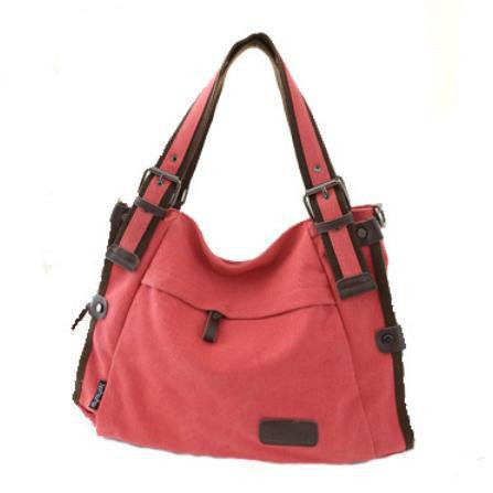Multicolor Canvas Shoulder Bag