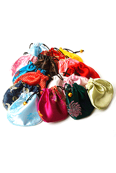 Silk Print Jewelry Pouch