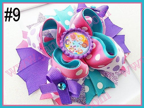 4.5"  Inspired Boutique Layered Hair Bow (50pcs/lot)