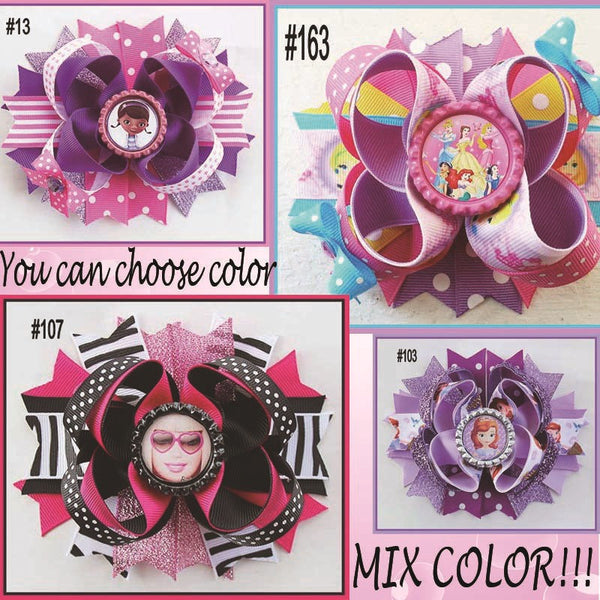 4.5"  Inspired Boutique Layered Hair Bow (50pcs/lot)