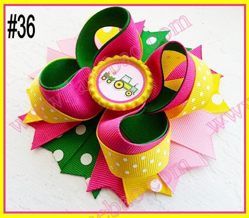 4.5"  Inspired Boutique Layered Hair Bow (50pcs/lot)