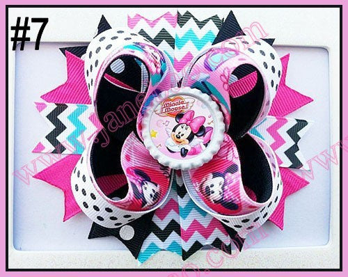 4.5"  Inspired Boutique Layered Hair Bow (50pcs/lot)