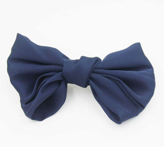 Soft silky hair bow barrette clip