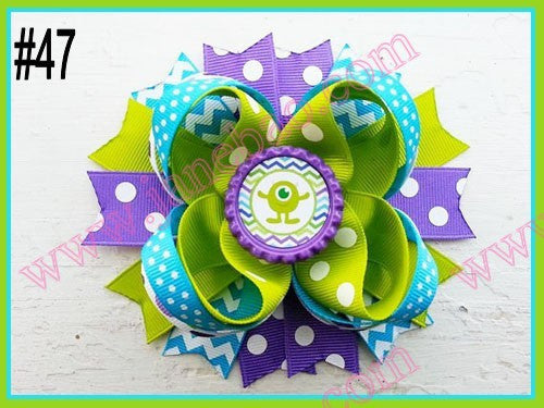 4.5"  Inspired Boutique Layered Hair Bow (50pcs/lot)