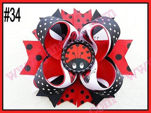 4.5"  Inspired Boutique Layered Hair Bow (50pcs/lot)