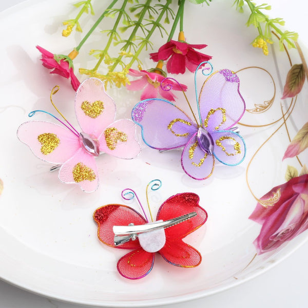 Chiffon Butterfly Baby Hairpins