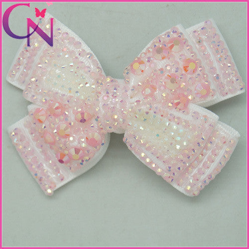 4 Inch Fashion Rhinestone Hair Bows Baby Girls