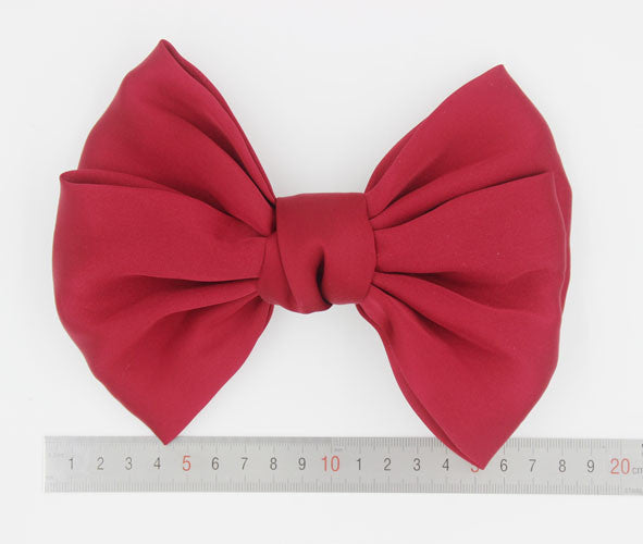 Soft silky hair bow barrette clip