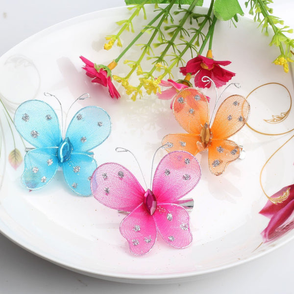 Chiffon Butterfly Baby Hairpins