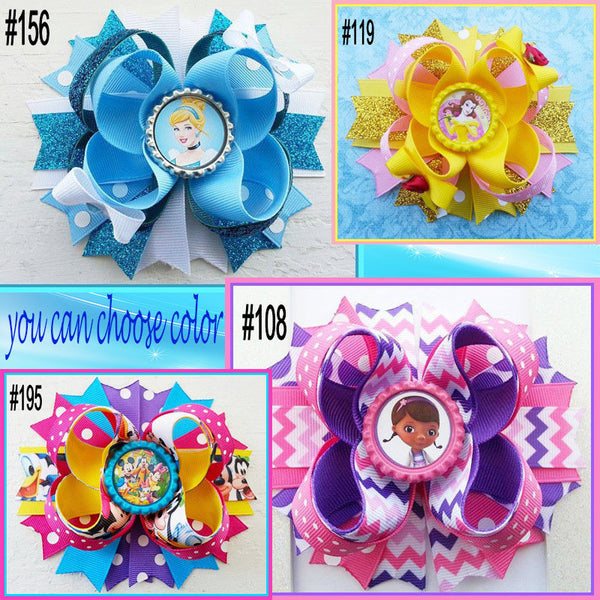 4.5"  Inspired Boutique Layered Hair Bow (50pcs/lot)