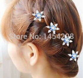Princess Snowflake Rhinestone Hair Clips