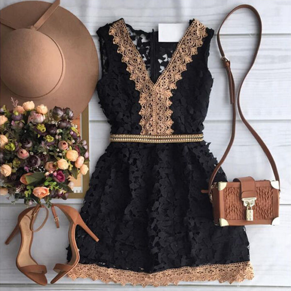 de renda senhoras sem mangas vestidos