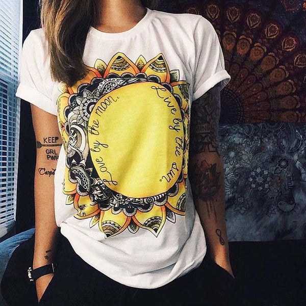 Rock Fashion Graphic Tees Women Designer