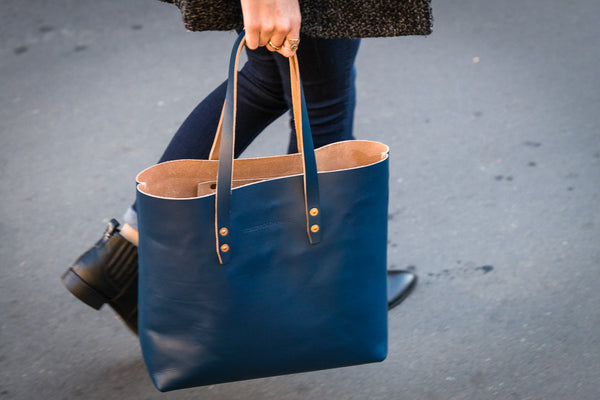 Vintage Tote Bag - Blue